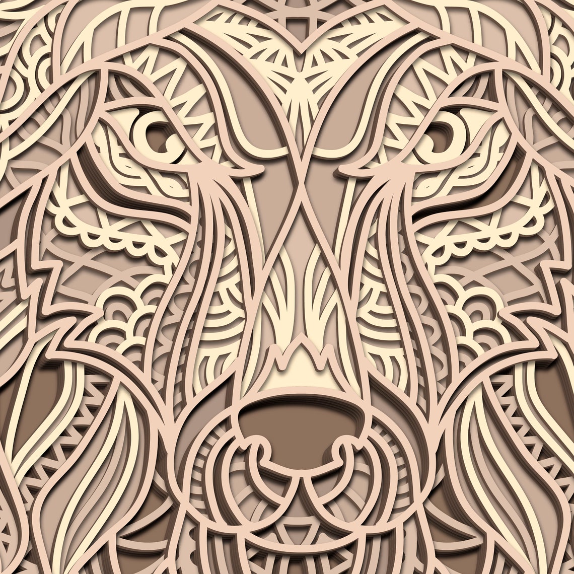 Download Wolf multilayer SVG/ Wolf cut file/ 3D layer/ Plywood ...