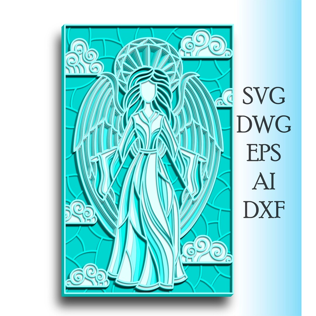 Angel Multilayer SVG/ Angel Cut File/ 3D Layer/ Plywood Cutting/ Paper ...