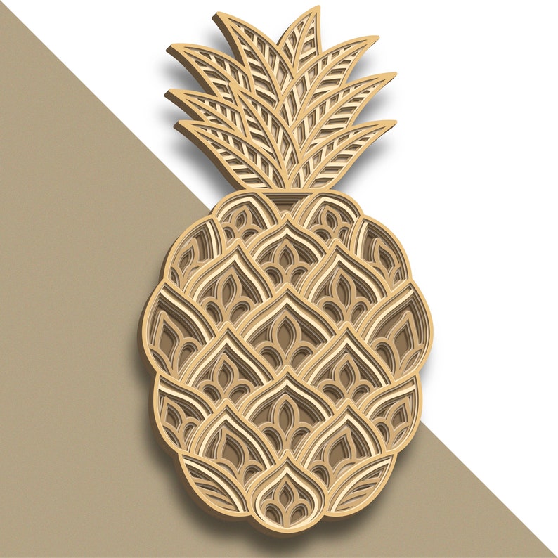 Pineapple Multilayer SVG/ Pineapple Cut File/ 3D Layer/ Etsy