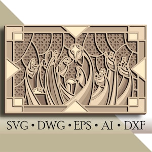 Nativity multilayer SVG/ Nativity cut file/ 3D layer/ Plywood cutting/ Paper cutting/ SVG file/ 3D mandala plywood
