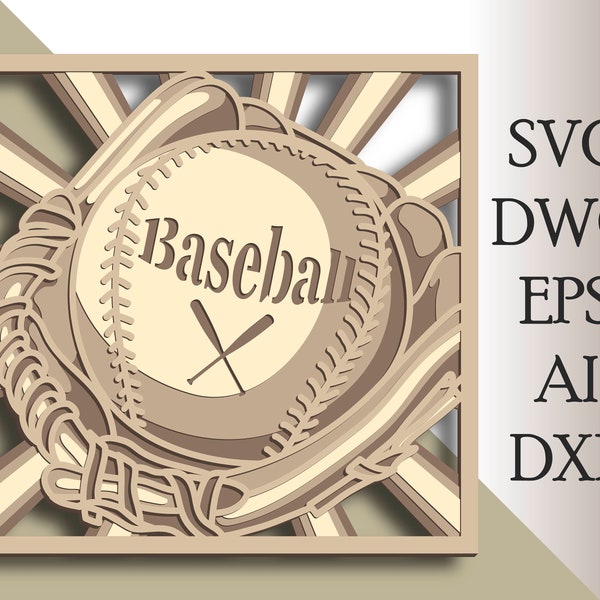 Baseball multilayer SVG/ Baseball cut file/ 3D layer/ Plywood cutting/ Paper cutting/ SVG file/ 3D mandala plywood Baseball multilayer SVG/ Baseball cut file/ 3D layer/ Plywood cutting/ Paper cutting/ SVG file/ 3D mandala plywood