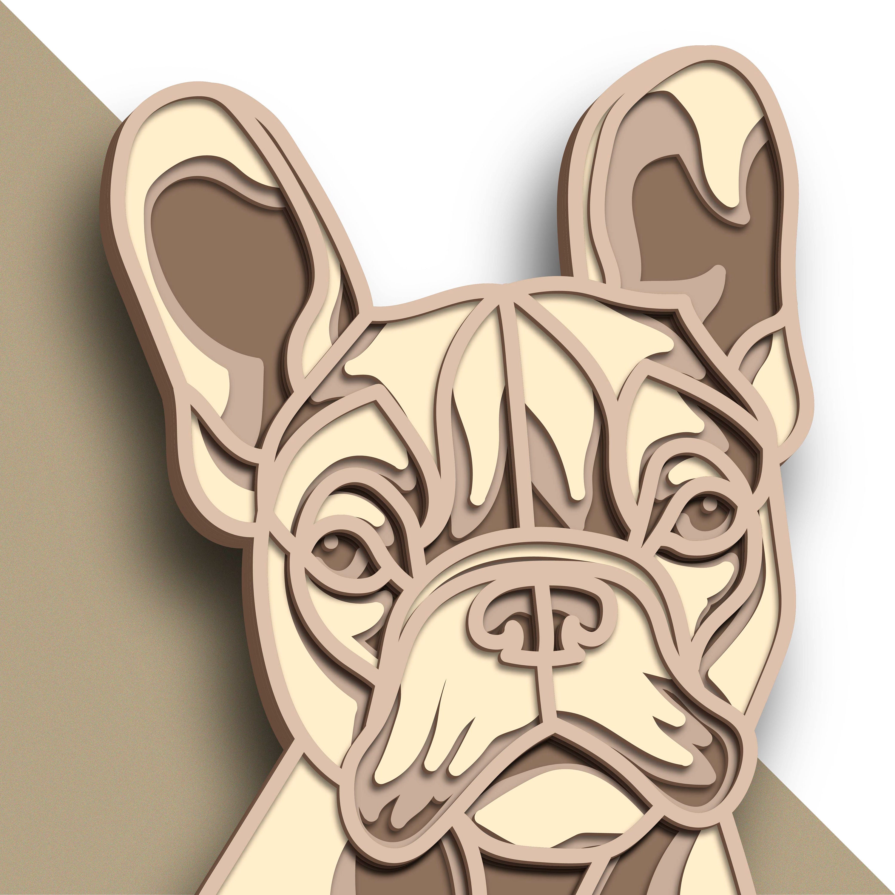 French Bulldog Multilayer SVG/ French Bulldog Cut File/ 3D - Etsy UK