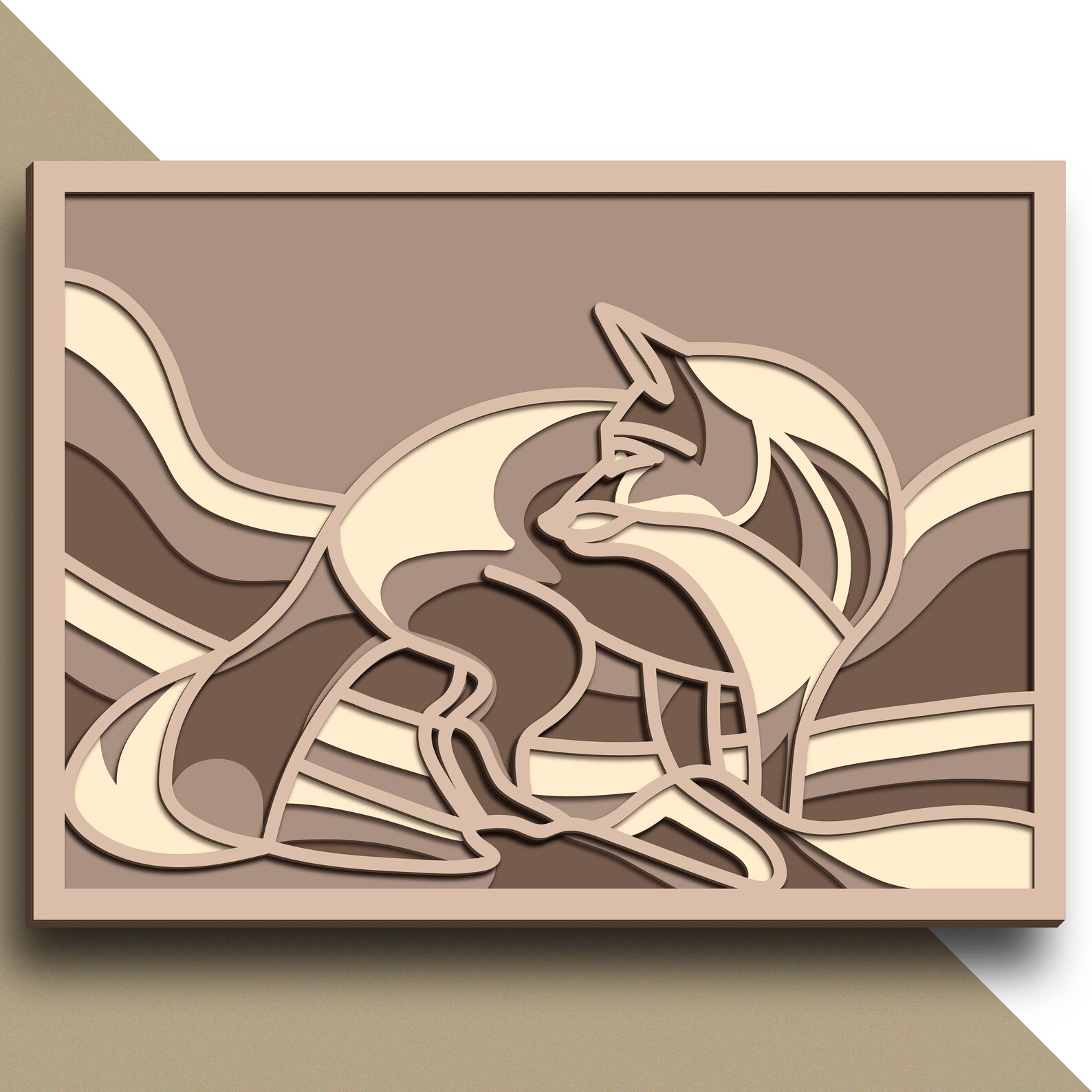 Fox Multilayer SVG/ Fox Cut File/ 3D Layer/ Plywood Cutting/ | Etsy