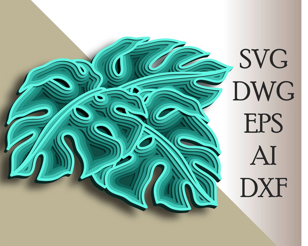 Plants Multilayer SVG/ Plants Cut File/ 3D Layer/ Plywood Cutting