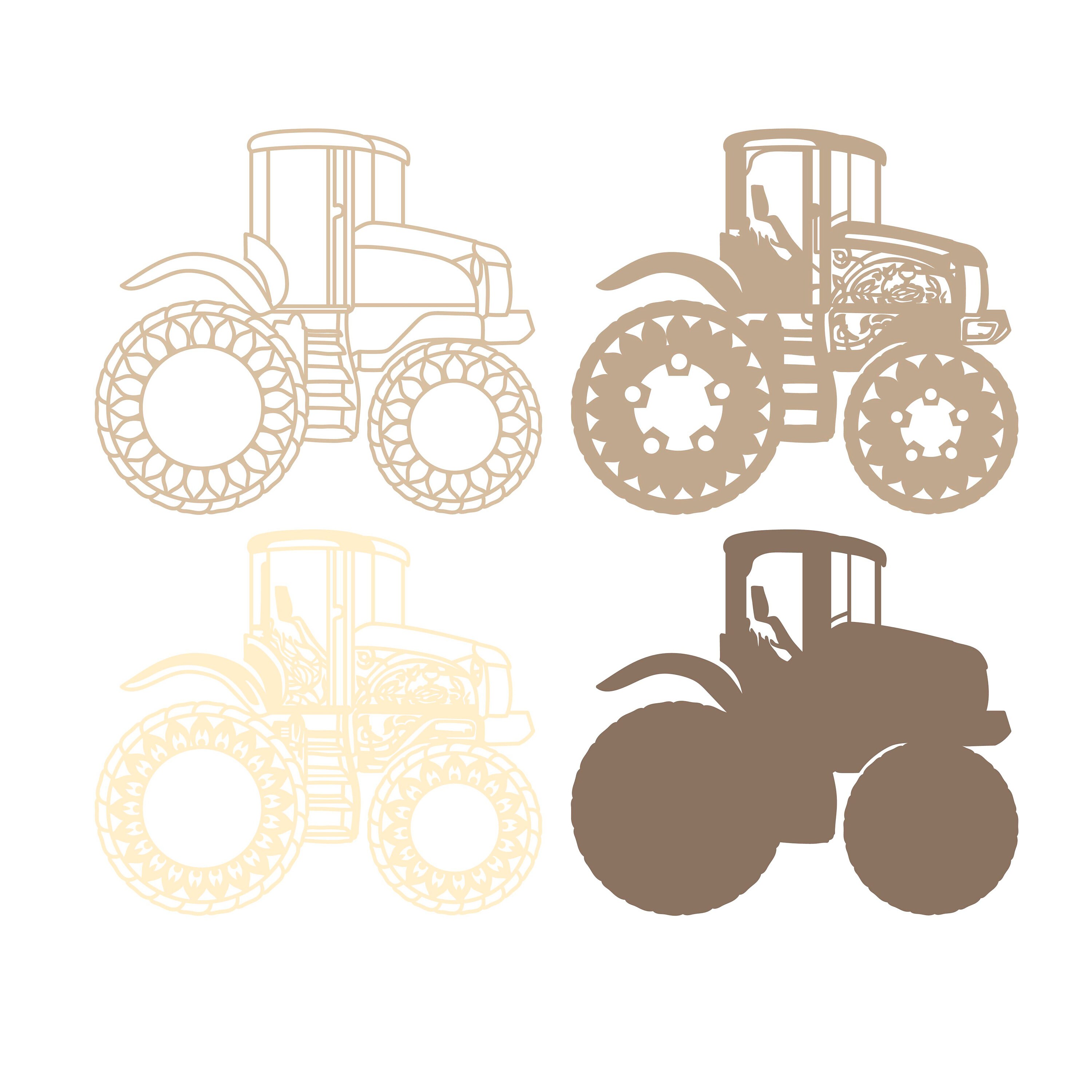 Multilayer Sign Tractor Tractor Multilayer SVG. Laser Cut File. Layer Construction. Plywood ...