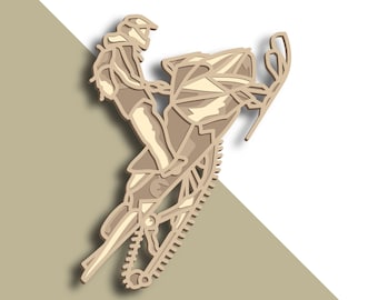 Snowmobile multilayer SVG. Laser cut file. Layer construction. Plywood cutting. CNC. Mandala plywood