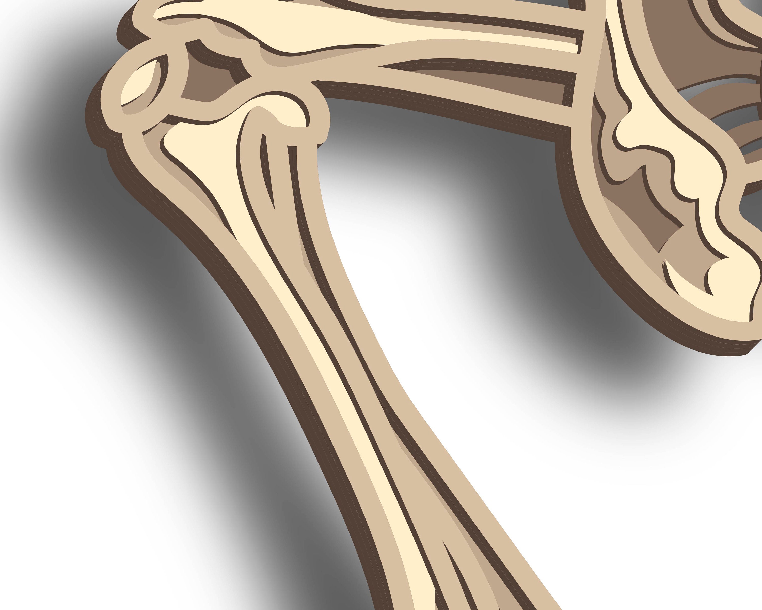 Skeleton Multilayer SVG. Laser Cut File. Layer Construction. Plywood ...