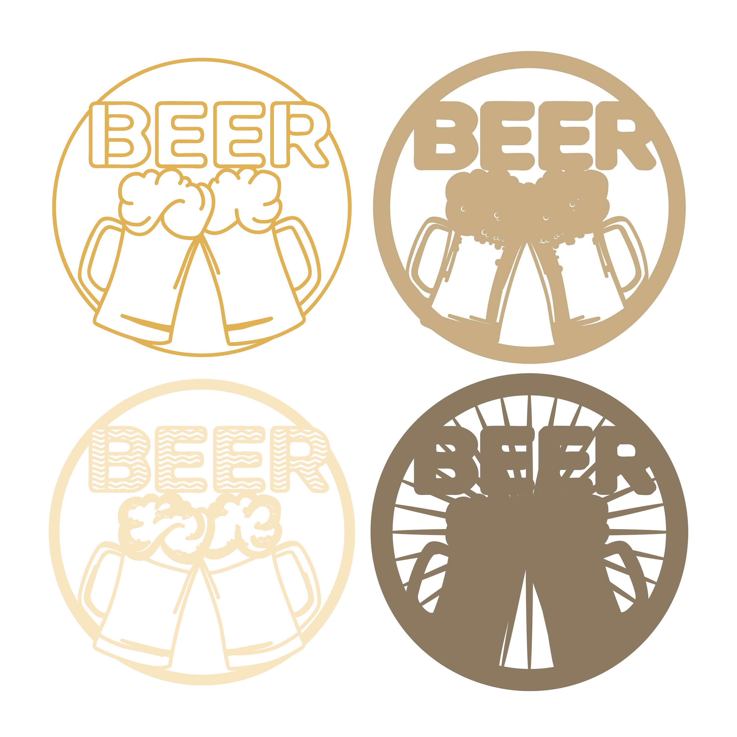 Beer Multilayer SVG. Laser Cut File. Layer Construction. Plywood ...