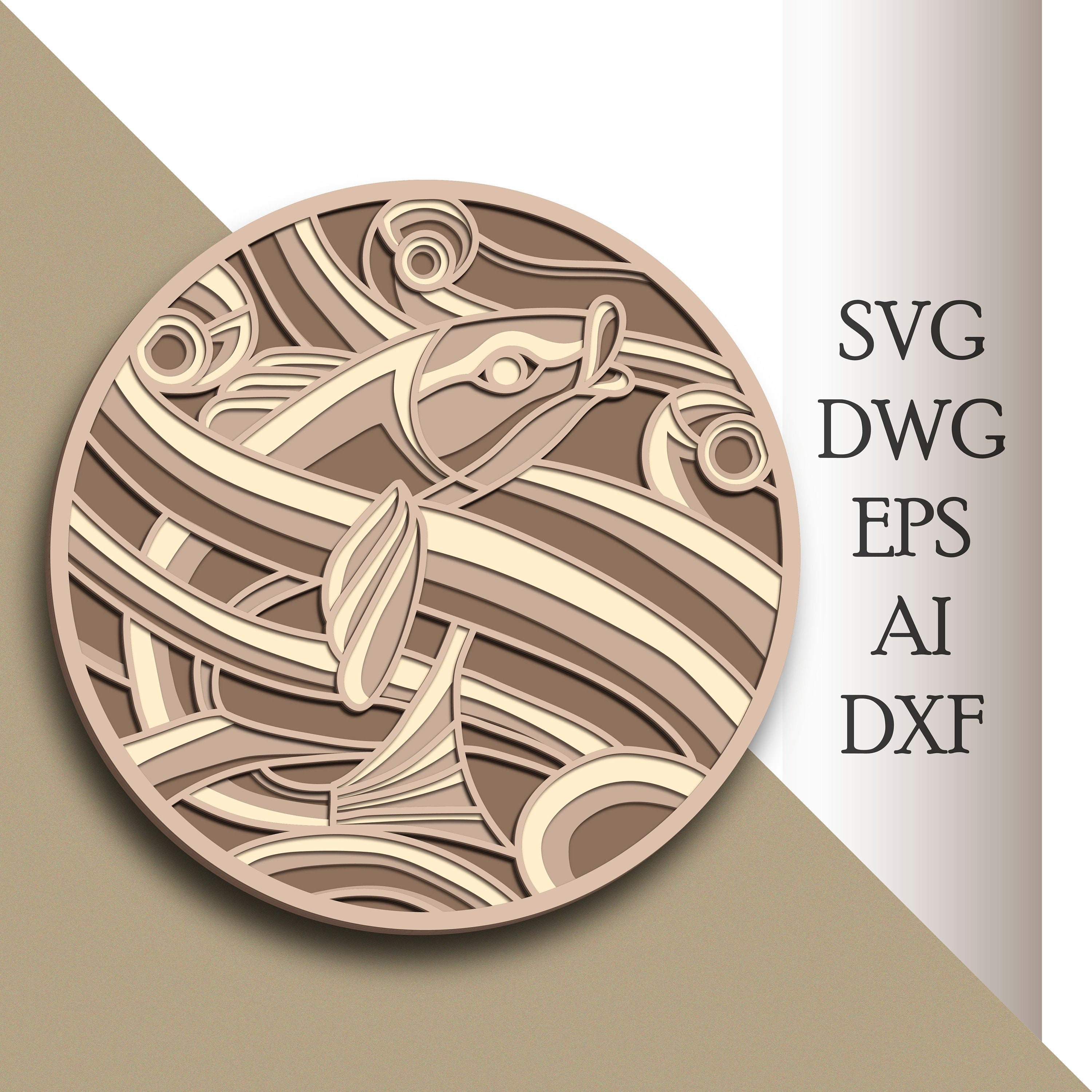 Download Fish multilayer SVG/ Fish cut file/ 3D layer/ Plywood cutting/ | Etsy