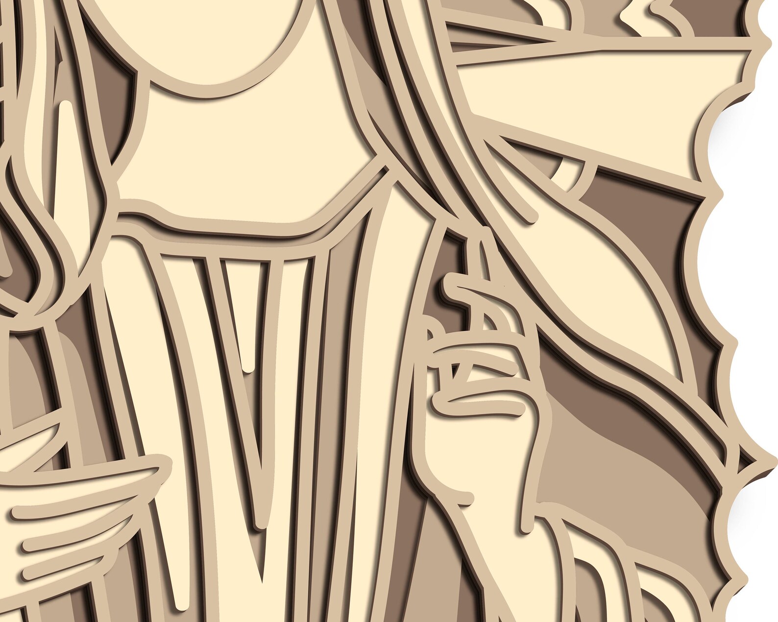 Virgin Mary Multilayer SVG/ Virgin Mary Cut File/ 3D Layer/ | Etsy