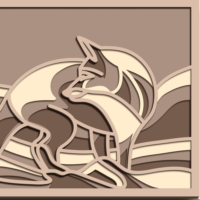 Fox Multilayer SVG/ Fox Cut File/ 3D Layer/ Plywood Cutting/ | Etsy