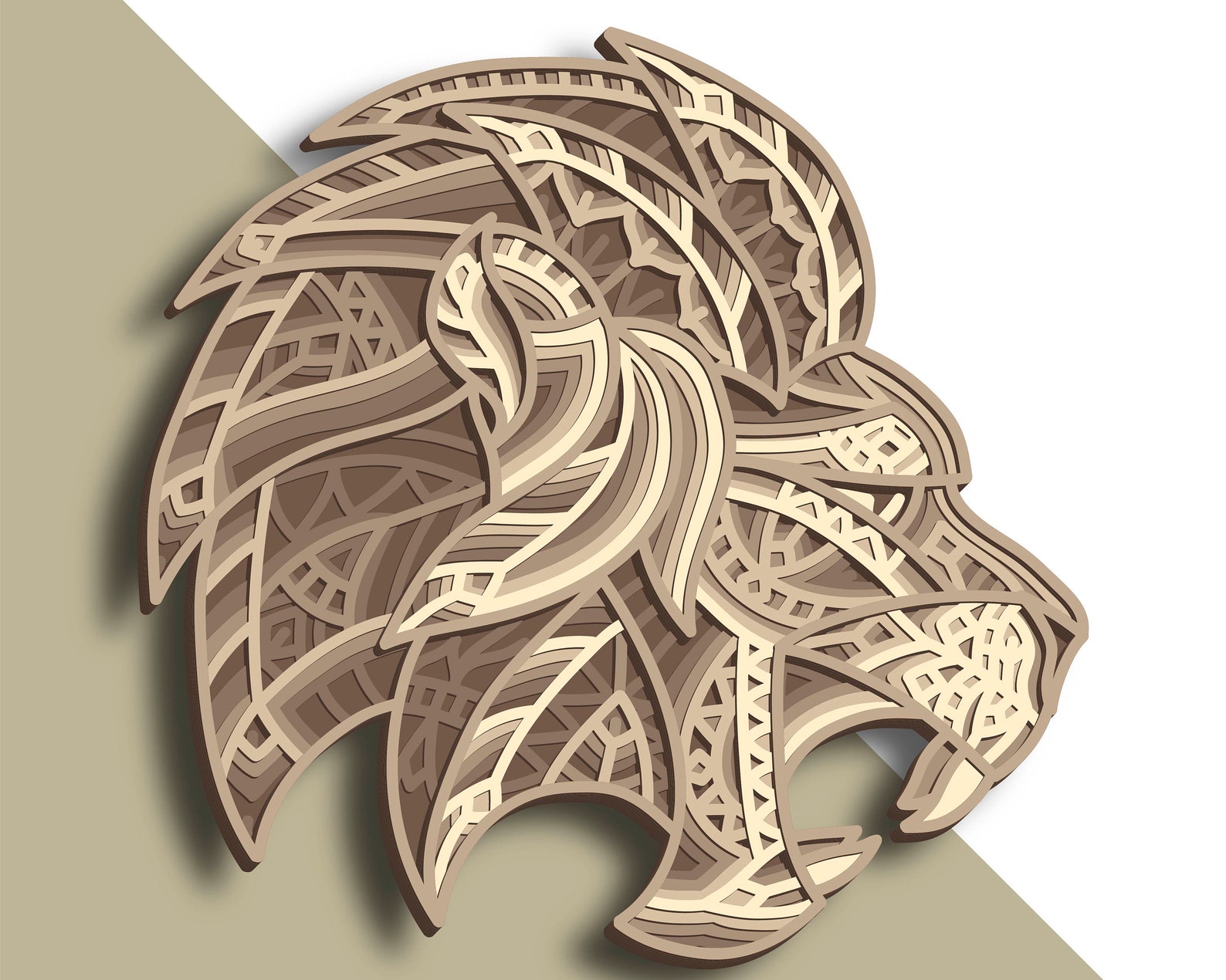 Leo Multilayer SVG/ Leo Cut File/ 3D Layer/ Plywood Cutting/ | Etsy