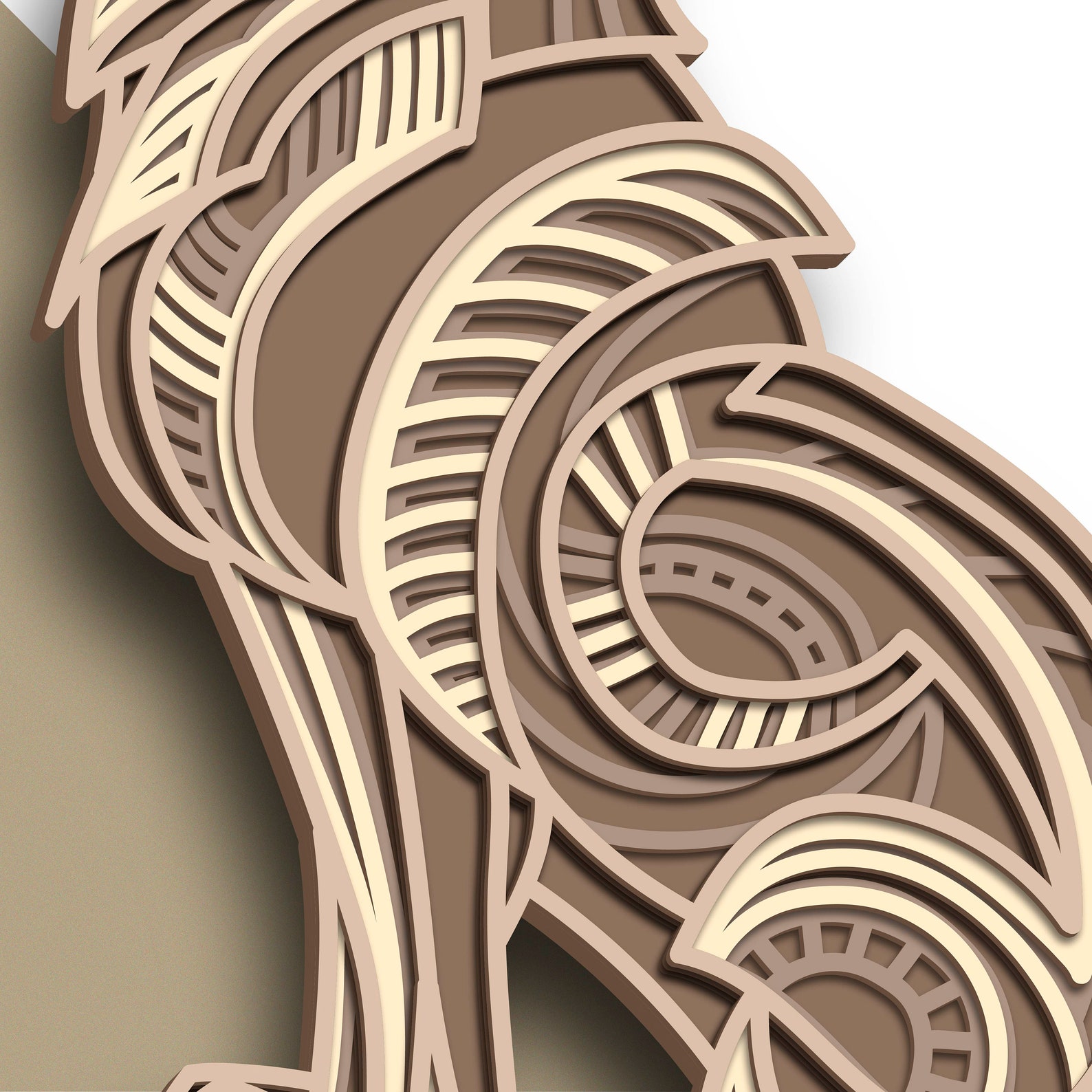 Free Free 3D Layered Wolf Svg 590 SVG PNG EPS DXF File