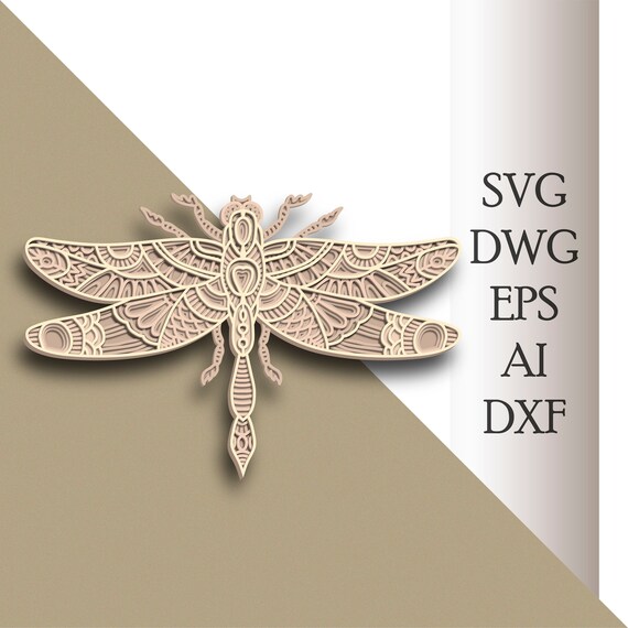 Download Dragonfly multilayer SVG/ Dragonfly cut file/ 3D layer/ | Etsy