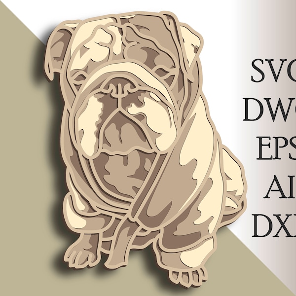 English bulldog multilayer SVG/ English bulldog cut file/ 3D layer/ Plywood cutting/ Paper cutting/ SVG file/ 3D mandala plywood English bulldog multilayer SVG/ English bulldog cut file/ 3D layer/ Plywood cutting/ Paper cutting/ SVG file/ 3D mandala plywood