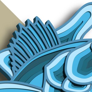 Fishing Multilayer SVG/ Fishing Cut File/ 3D Layer/ Plywood Cutting ...