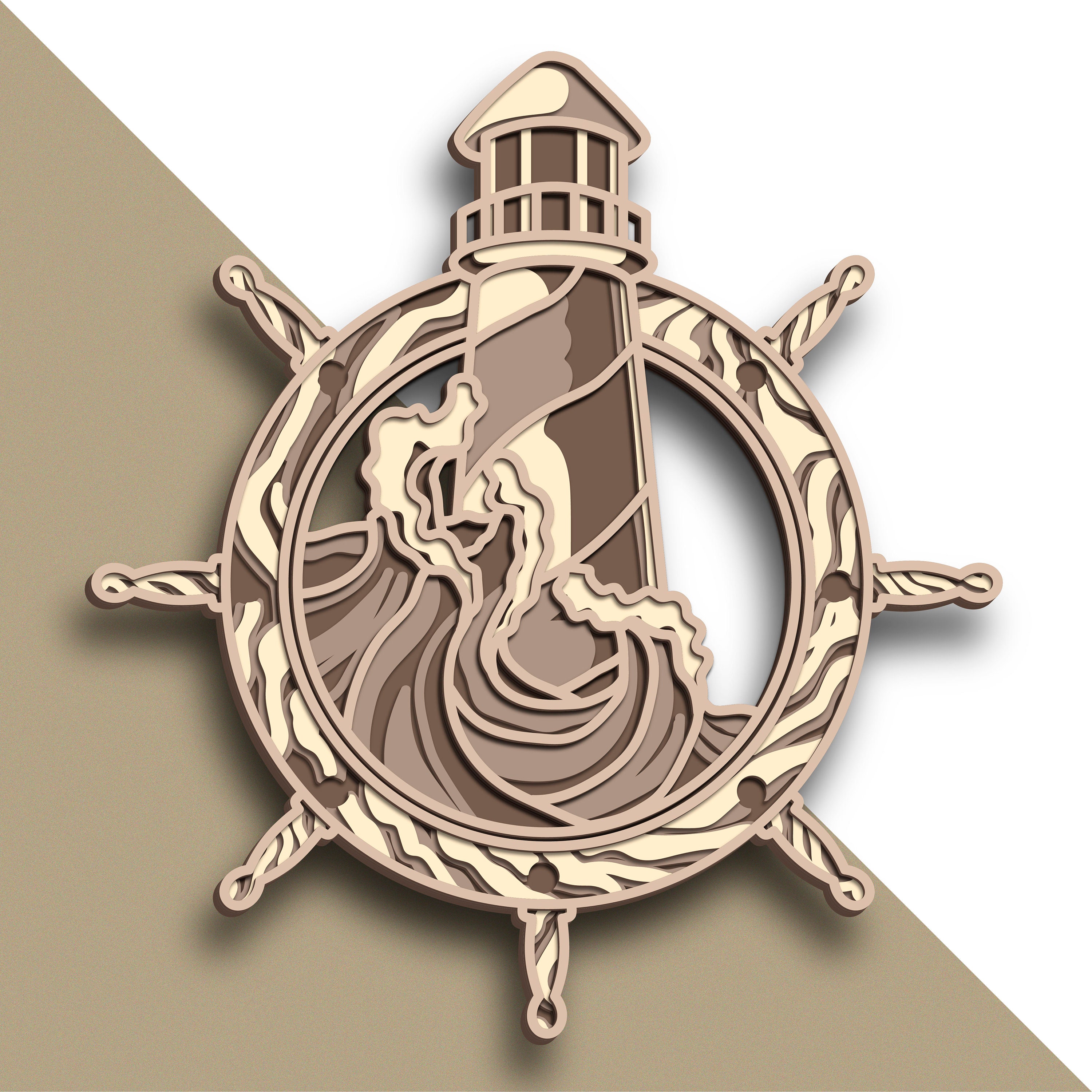 Download Lighthouse multilayer SVG/ Lighthouse cut file/ 3D layer ...