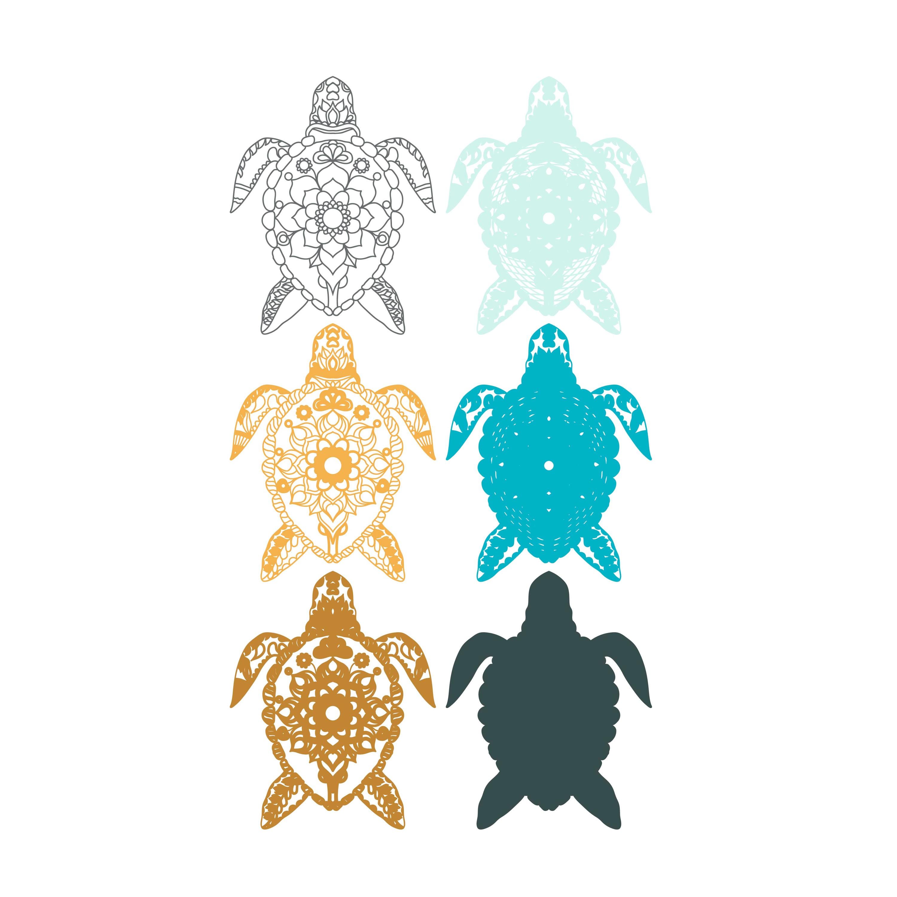 Turtle Multilayer SVG. Laser Cut File. Layer Construction. Plywood