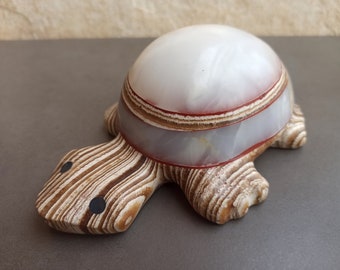 宝石のカメ、手作り彫刻、マルチストーン動物、ホームデコレーション