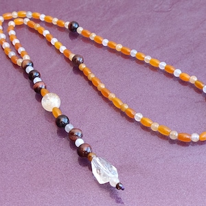 Rosenkranz Сornelian, Jade, Citrin und Bull&#39;s Eye Stone, Citrin Rosenkranz, Сornelian Rosenkranz, Edelstein-Rosenkranz, handgemachter Rosenkranz, Jade-Rosenkranz