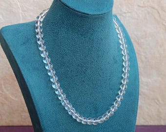 Rock Crystal Silver Plated Necklace, Rock Crystal Necklace, Wedding Necklace, Wedding Jewellery, Genuine Rock Crystal, Wedding
