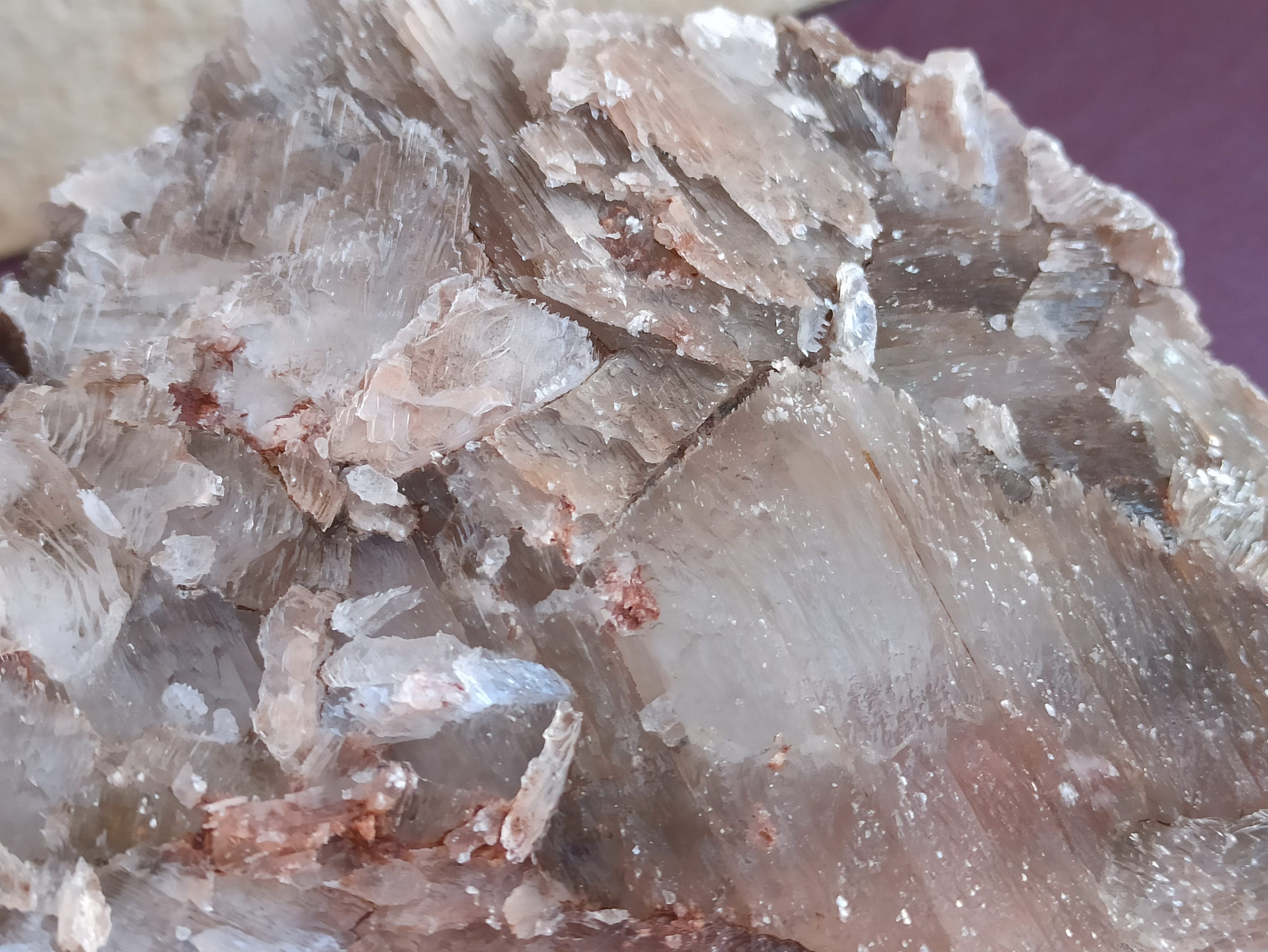 Red Gypsum Crystal Exploding Raw Selenite Gypsum Crystal With Red Quartz - Spain Mineral Collection ...