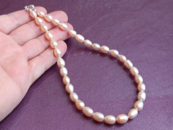 925シルバーケシパールネックレス：淡水天然真珠、38cm - Etsy 日本