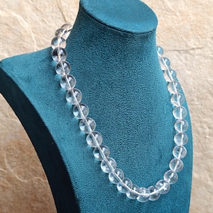 Collier en argent 925 avec cristaux de roche, collier en cristal de roche, collier de mariage, bijoux de mariage, véritable cristal de roche, mariage, boîte cadeau en coquillages