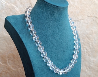 925 Sterling Silver Rock Crystal Necklace: Wedding Jewelry