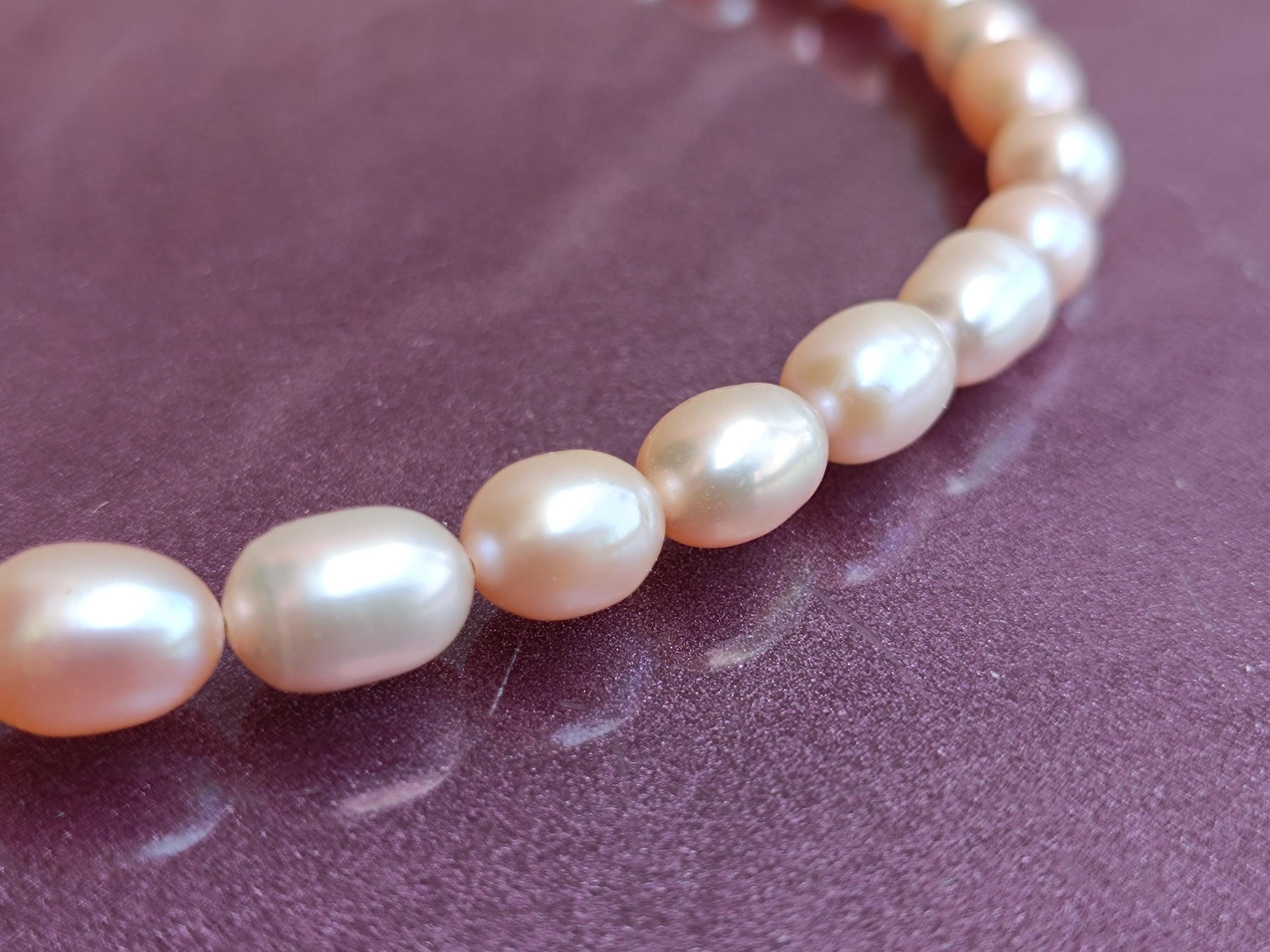 925シルバーケシパールネックレス：淡水天然真珠、38cm - Etsy 日本