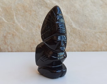 アステカの黒曜石像、石の彫刻、マヤの置物 - Etsy 日本