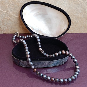 925 Silver Pearl Necklace, Keshi Pearls, Pearl Necklace, Freshwater Natural Pearl, Pearl Necklace, Gift Shell Box