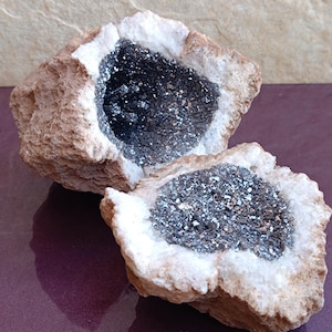 Rare Galena Crystal, Raw Galena Mineral, Raw Galena Rock on Stand, Black Rock, Mineral Collection Stone, Galena Collections