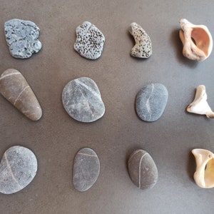 SET Sea Beach Stones, Set Beach Stones, Treasure Rock Set, Mediterranean Pebbles Rocks, Small Beach Pebbles Set, Pebbles Art Set