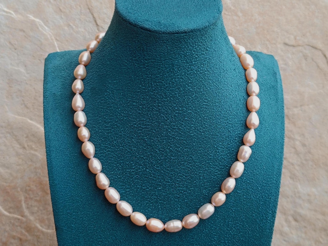 925シルバーケシパールネックレス：淡水天然真珠、38cm - Etsy 日本