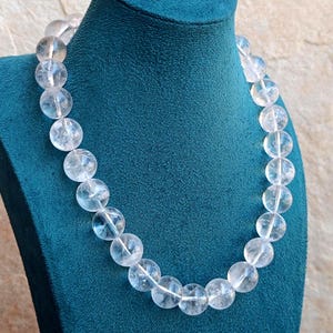 Rock Crystal Silver Plated Necklace: Wedding Jewelry