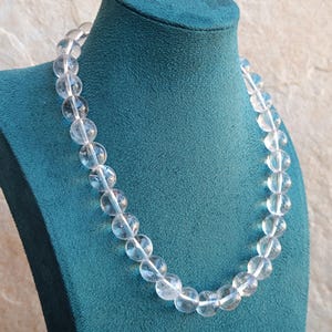 Rock Crystal Silver Plated Necklace: Wedding Jewelry, Wish Stone