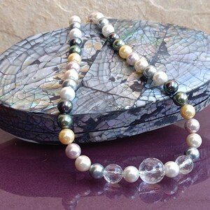 10 mm 925 Silver Mallorca Pearl Necklace, Mallorca Pearls, Rounded Mallorca Pearls, Long Necklace Perls, Pearl Necklace, Gift Shell Box