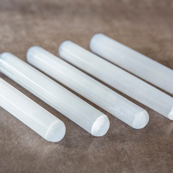 Selenite Crystal Wands, Smooth Polished Clearing Selenite Sticks, Crystal Natural Stone, Polished Selenite Mineral