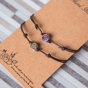 Bracciale fiore rosa pirite oro, pirite genuina, alta qualità, pelle, braccialetto fiore rosa ematite, braccialetto dell&#39;amicizia, braccialetto dei desideri