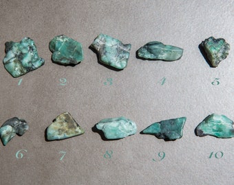 Emerald Crystal, Emerald Mineral, Raw Emerald Crystal, Rough Emerald Stone, Raw Natural Emerald, Emerald with Black Inclusions