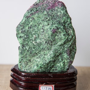 1130g. Raw Ruby Zoisite, Ruby Zoisite With Black Crystals Inclusions, Ruby Zoisite Crystal, Ruby Zoisite Mineral, Natural Rough Gemstone