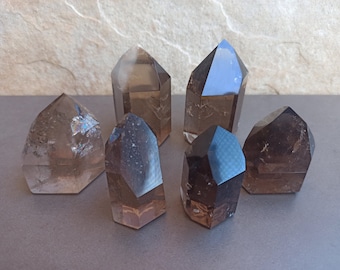 Natural Smoky Quartz Crystal Point, Meditation Stone