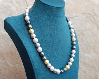 925 Silver Mallorca Pearl Necklace: Wedding Jewelry, 10mm Pearl