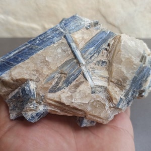 777g Kyanite Rare Natural, Blue Kyanite Crystals In Matrix, Feng Shui, Healing Stone, Meditation, Mineral Cluster Stone, Raw Kyanite