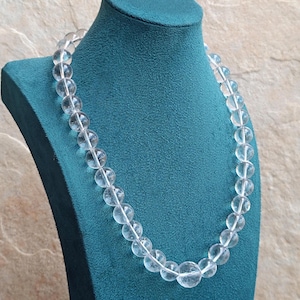 925 Silver Rock Crystal Necklace, Rock Crystal Necklace, Wedding Necklace, Wedding Jewellery, Genuine Rock Crystal, Wedding