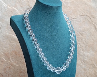 925 Sterling Silver Rock Crystal Necklace: Elegant Wedding Jewelry