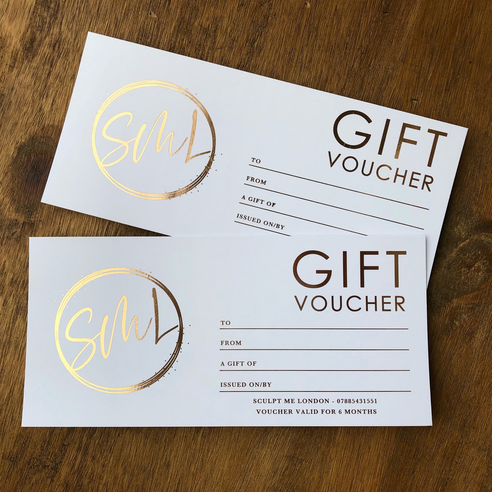 Gift Vouchers, Gift Certificate, Foiled Gift Voucher, Business Cards