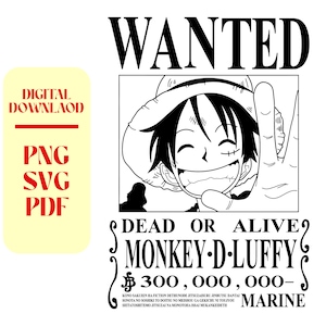 Monkey D Luffy - One Piece Wanted Poster | Op Multiverse | Rolled Posters  8X11, 12X 18 | Mugiwara No Ichimi | Straw Hat Pirate Crew