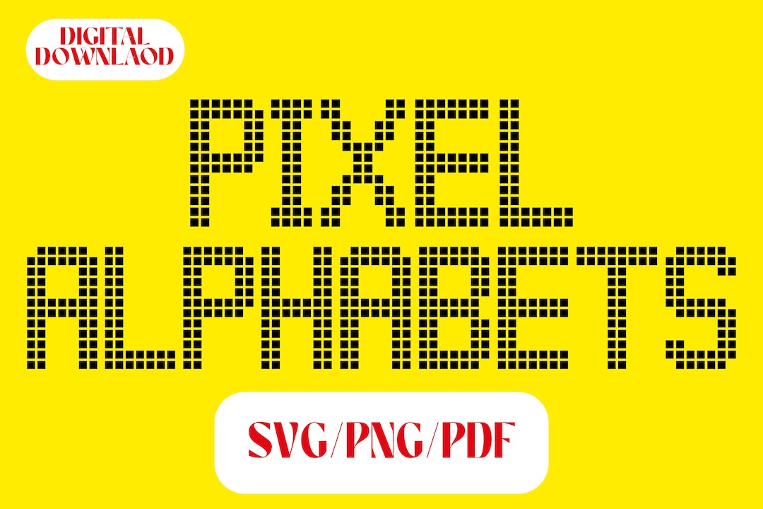Pixel Alphabet Svg | Gamer Letters and Numbers Svg Png Pdf - Etsy